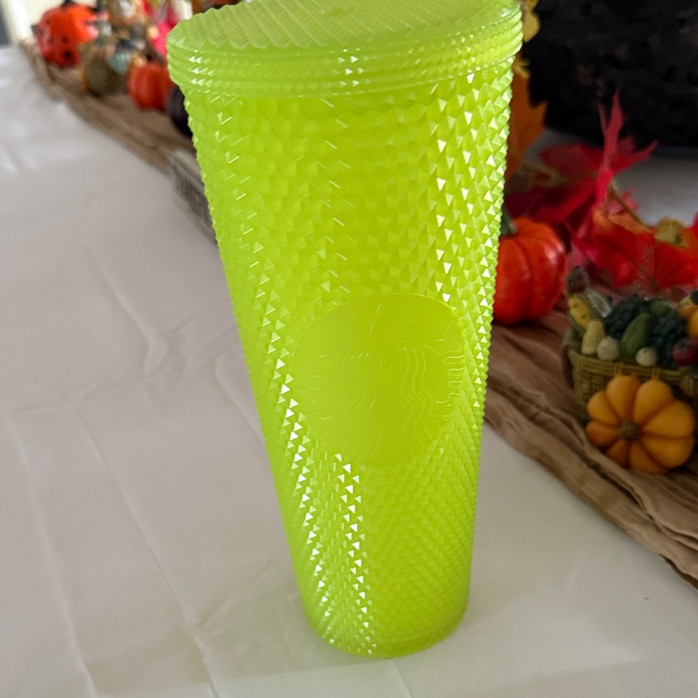 Starbucks Neon Green Textured Tumbler